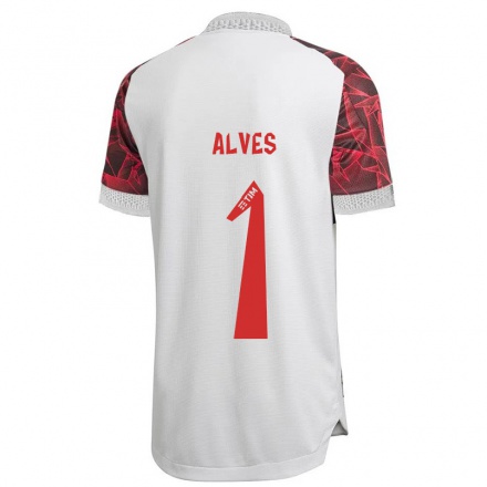 Kinder Fußball Diego Alves #1 Weiß Auswärtstrikot Trikot 2021/22 T-Shirt