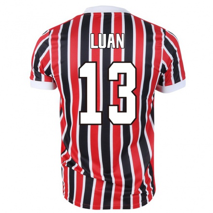 Kinder Fußball Luan #13 Rot Schwarz Auswärtstrikot Trikot 2021/22 T-Shirt