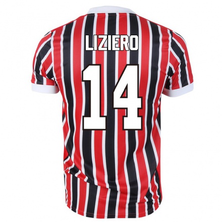 Kinder Fußball Liziero #14 Rot Schwarz Auswärtstrikot Trikot 2021/22 T-shirt