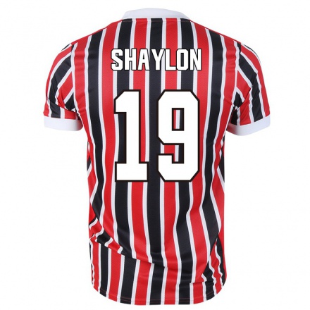 Kinder Fußball Shaylon #19 Rot Schwarz Auswärtstrikot Trikot 2021/22 T-shirt