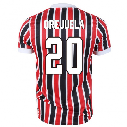 Kinder Fußball Luis Manuel Orejuela #20 Rot Schwarz Auswärtstrikot Trikot 2021/22 T-Shirt