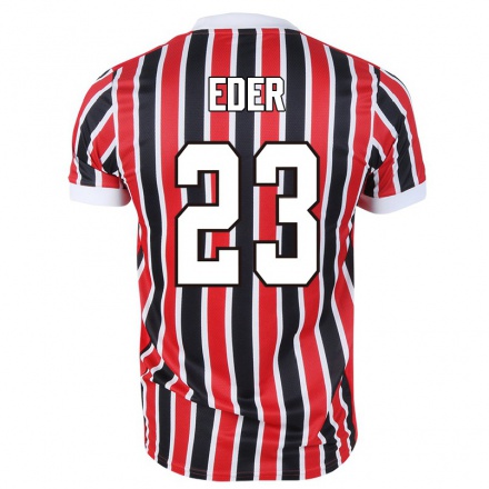 Kinder Fußball Eder #23 Rot Schwarz Auswärtstrikot Trikot 2021/22 T-shirt