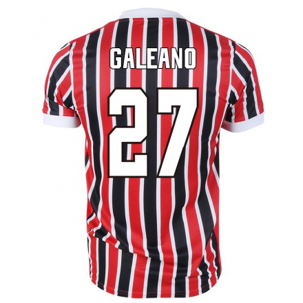 Kinder Fußball Antonio Galeano #27 Rot Schwarz Auswärtstrikot Trikot 2021/22 T-shirt