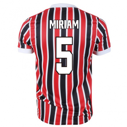 Kinder Fußball Miriam #5 Rot Schwarz Auswärtstrikot Trikot 2021/22 T-Shirt