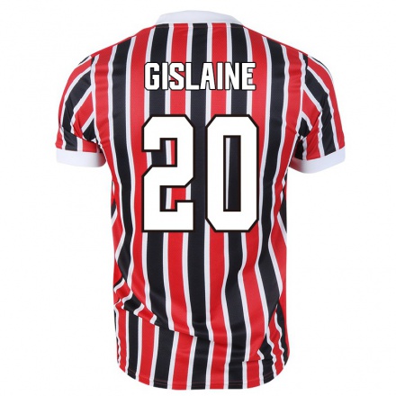 Kinder Fußball Gislaine #20 Rot Schwarz Auswärtstrikot Trikot 2021/22 T-Shirt