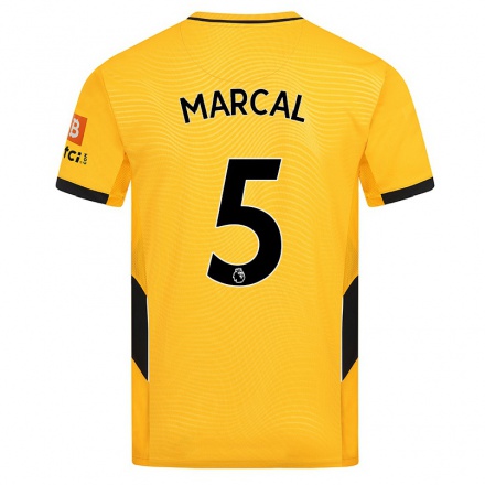 Kinder Fußball Marcal #5 Gelb Heimtrikot Trikot 2021/22 T-shirt