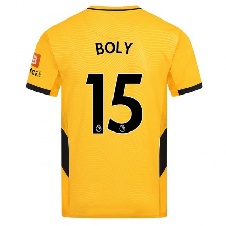 Kinder Fußball Willy Boly #15 Gelb Heimtrikot Trikot 2021/22 T-Shirt