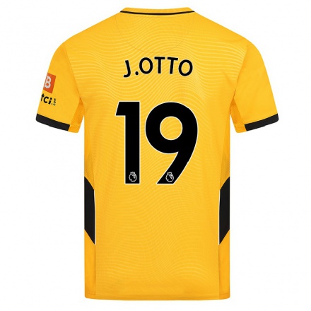 Kinder Fußball Jonny Otto #19 Gelb Heimtrikot Trikot 2021/22 T-Shirt