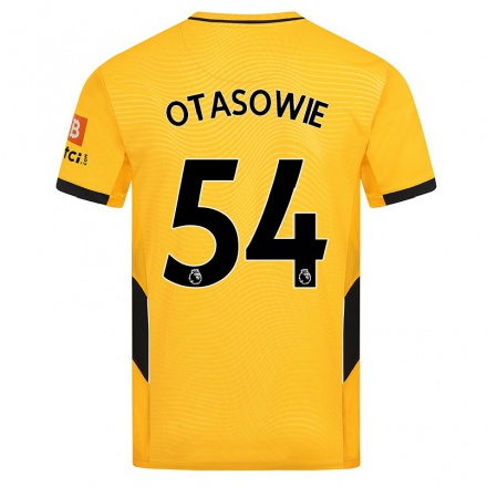 Kinder Fußball Owen Otasowie #54 Gelb Heimtrikot Trikot 2021/22 T-Shirt