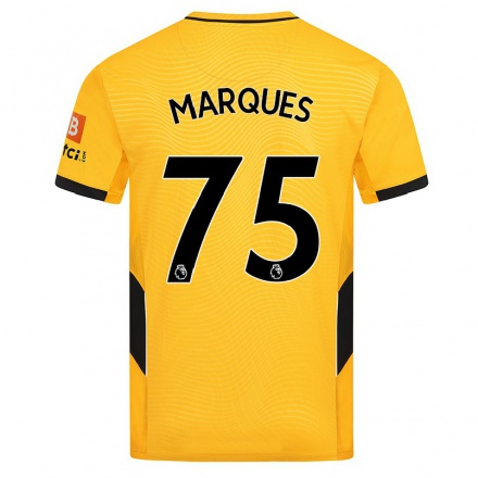 Kinder Fußball Christian Marques #75 Gelb Heimtrikot Trikot 2021/22 T-Shirt
