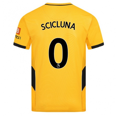 Kinder Fußball Dylan Scicluna #0 Gelb Heimtrikot Trikot 2021/22 T-Shirt