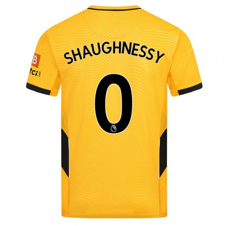 Kinder Fußball Joe O'Shaughnessy #0 Gelb Heimtrikot Trikot 2021/22 T-Shirt