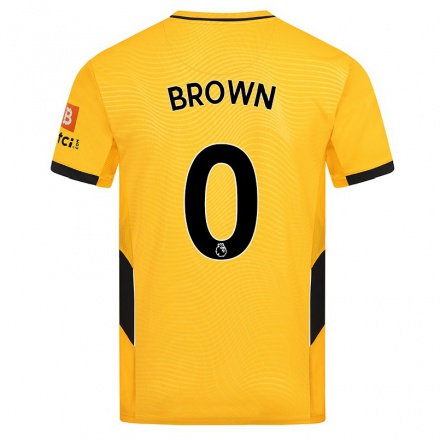 Kinder Fußball Amarie Brown #0 Gelb Heimtrikot Trikot 2021/22 T-Shirt