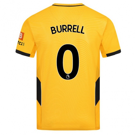 Kinder Fußball Ackeme Francis-Burrell #0 Gelb Heimtrikot Trikot 2021/22 T-Shirt