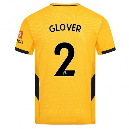 Kinder Fußball Lyndsey Glover #2 Gelb Heimtrikot Trikot 2021/22 T-shirt