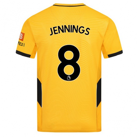 Kinder Fußball Shannie Jennings #8 Gelb Heimtrikot Trikot 2021/22 T-Shirt