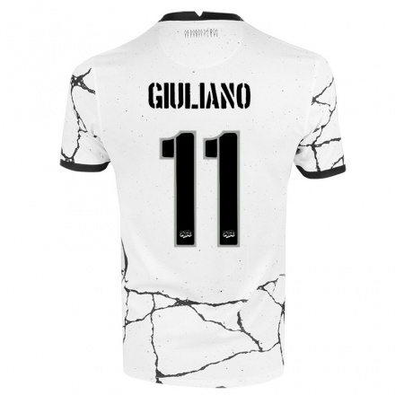 Kinder Fußball Giuliano #11 Weiß Heimtrikot Trikot 2021/22 T-shirt