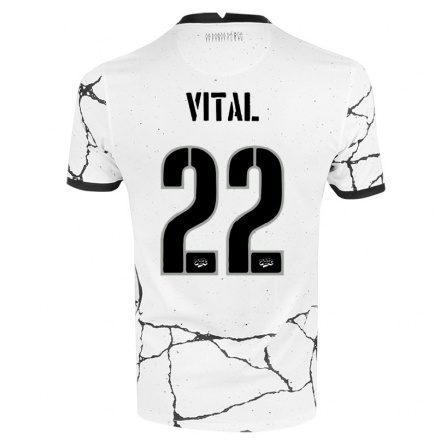 Kinder Fußball Mateus Vital #22 Weiß Heimtrikot Trikot 2021/22 T-Shirt