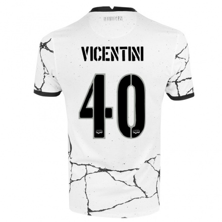 Kinder Fußball Guilherme Vicentini #40 Weiß Heimtrikot Trikot 2021/22 T-shirt