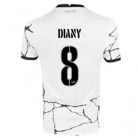 Kinder Fußball Diany #8 Weiß Heimtrikot Trikot 2021/22 T-shirt
