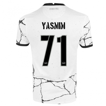 Kinder Fußball Yasmim #71 Weiß Heimtrikot Trikot 2021/22 T-shirt