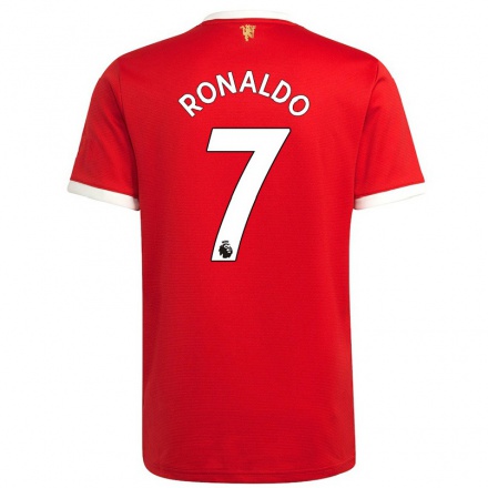 Kinder Fußball Cristiano Ronaldo #7 Rot Heimtrikot Trikot 2021/22 T-Shirt