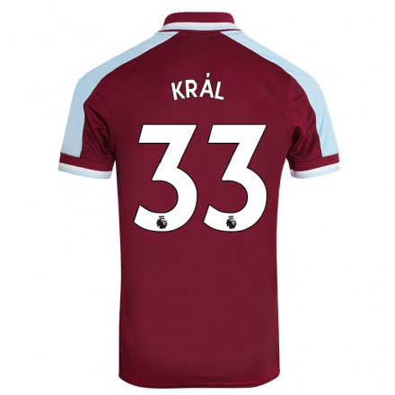 Kinder Fußball Alex Kral #33 Kastanienbraun Heimtrikot Trikot 2021/22 T-Shirt