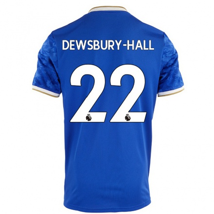 Kinder Fußball Kiernan Dewsbury-Hall #22 Königsblau Heimtrikot Trikot 2021/22 T-Shirt
