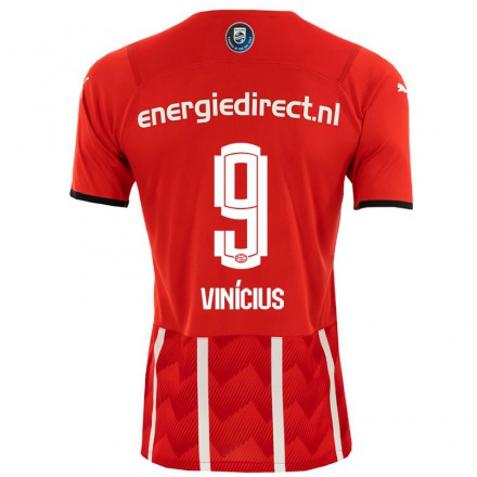 Kinder Fußball Carlos Vinicius #9 Rot Heimtrikot Trikot 2021/22 T-Shirt