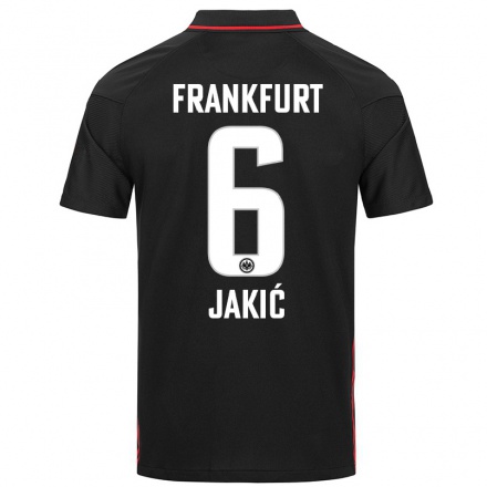Kinder Fußball Kristijan Jakic #6 Schwarz Heimtrikot Trikot 2021/22 T-Shirt