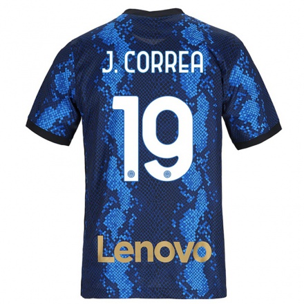 Kinder Fußball Joaquin Correa #19 Dunkelblau Heimtrikot Trikot 2021/22 T-Shirt
