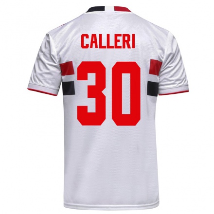 Kinder Fußball Jonathan Calleri #30 Weiß Heimtrikot Trikot 2021/22 T-Shirt