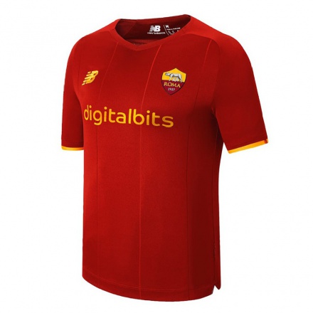 Kinder Fußball Rick Karsdorp #2 Rot Heimtrikot Trikot 2021/22 T-shirt