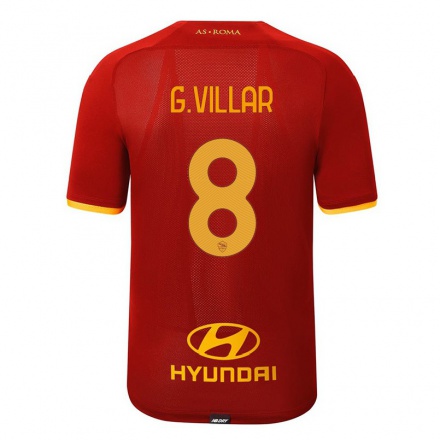 Kinder Fußball Gonzalo Villar #8 Rot Heimtrikot Trikot 2021/22 T-Shirt