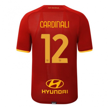 Kinder Fußball Matteo Cardinali #12 Rot Heimtrikot Trikot 2021/22 T-shirt