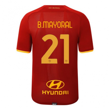 Kinder Fußball Borja Mayoral #21 Rot Heimtrikot Trikot 2021/22 T-Shirt