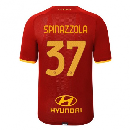 Kinder Fußball Leonardo Spinazzola #37 Rot Heimtrikot Trikot 2021/22 T-Shirt