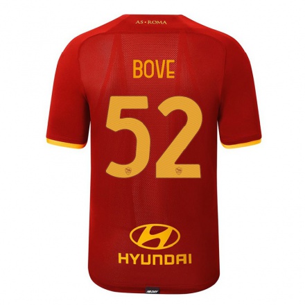 Kinder Fußball Edoardo Bove #52 Rot Heimtrikot Trikot 2021/22 T-shirt