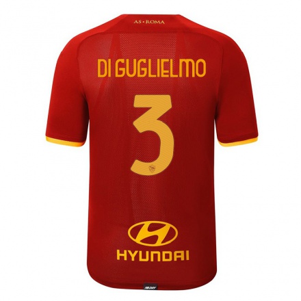 Kinder Fußball Lucia Di Guglielmo #3 Rot Heimtrikot Trikot 2021/22 T-shirt
