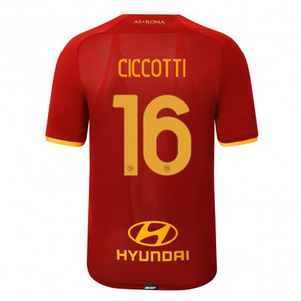 Kinder Fußball Claudia Ciccotti #16 Rot Heimtrikot Trikot 2021/22 T-Shirt