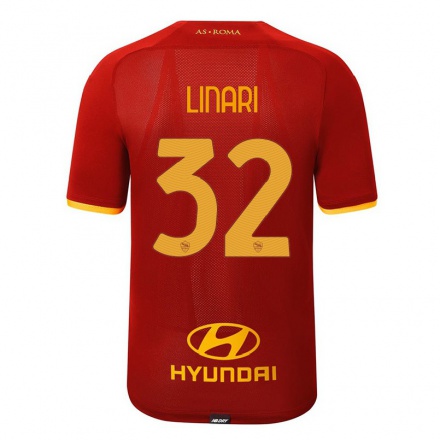 Kinder Fußball Elena Linari #32 Rot Heimtrikot Trikot 2021/22 T-shirt