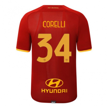 Kinder Fußball Alice Corelli #34 Rot Heimtrikot Trikot 2021/22 T-Shirt