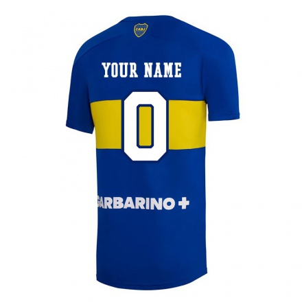Kinder Fußball Ihren Namen #0 Königsblau Heimtrikot Trikot 2021/22 T-Shirt