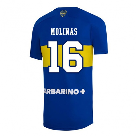 Kinder Fußball Aaron Molinas #16 Königsblau Heimtrikot Trikot 2021/22 T-Shirt