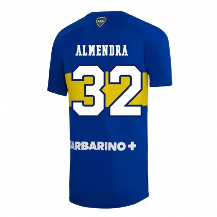 Kinder Fußball Agustin Almendra #32 Königsblau Heimtrikot Trikot 2021/22 T-Shirt