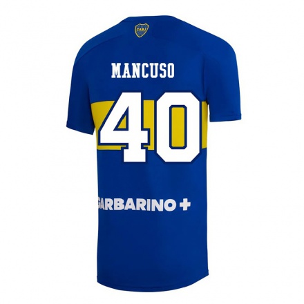 Kinder Fußball Eros Mancuso #40 Königsblau Heimtrikot Trikot 2021/22 T-Shirt