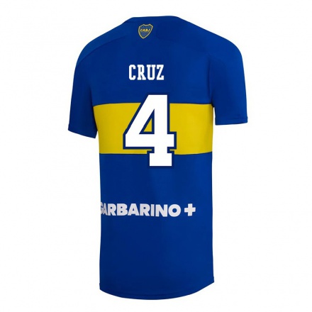 Kinder Fußball Julieta Cruz #4 Königsblau Heimtrikot Trikot 2021/22 T-shirt