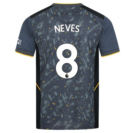 Kinder Fußball Ruben Neves #8 Grad Auswärtstrikot Trikot 2021/22 T-shirt