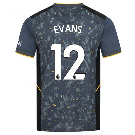 Kinder Fußball Kate Evans #12 Grad Auswärtstrikot Trikot 2021/22 T-Shirt