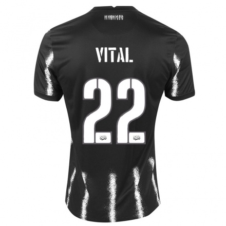 Kinder Fußball Mateus Vital #22 Schwarz Auswärtstrikot Trikot 2021/22 T-shirt